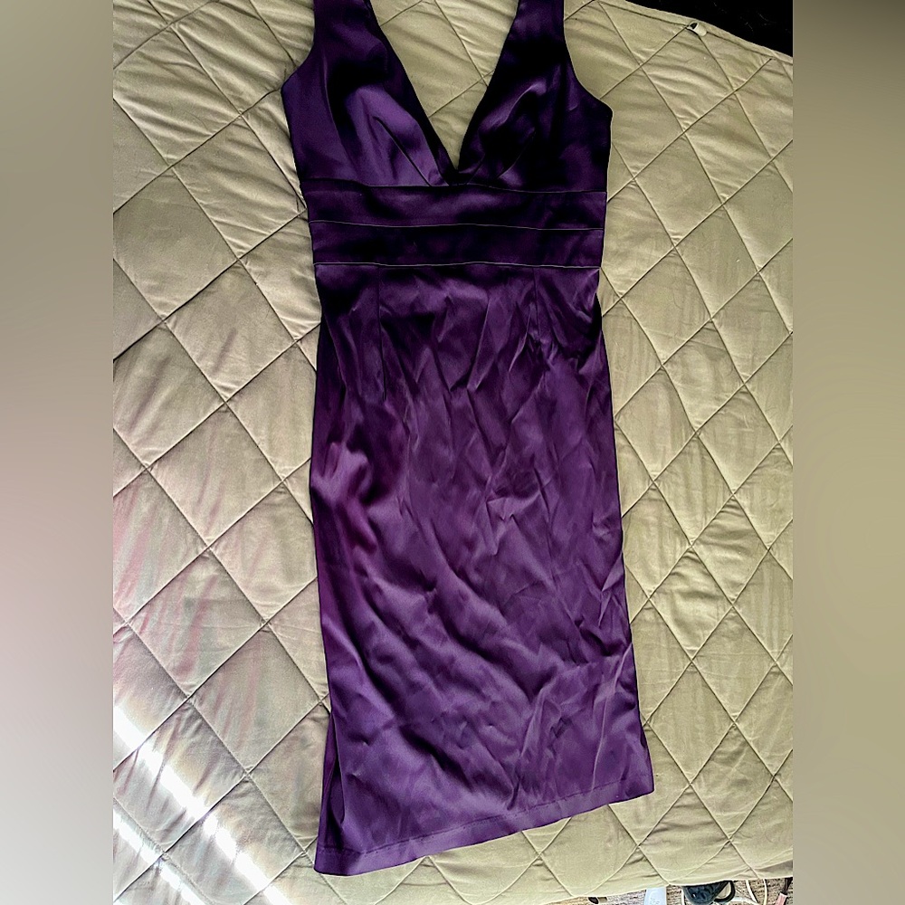 Beautiful plumb dress. Worn once to a party. No tears/stains. Fits beautifully